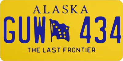 AK license plate GUW434