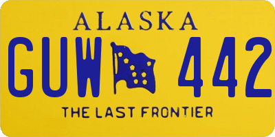 AK license plate GUW442