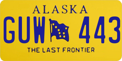 AK license plate GUW443