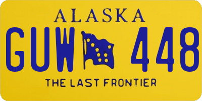 AK license plate GUW448