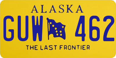 AK license plate GUW462