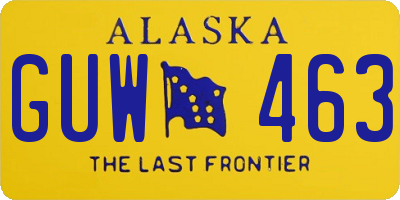 AK license plate GUW463