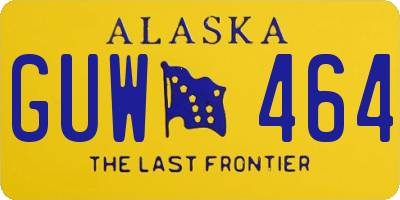 AK license plate GUW464