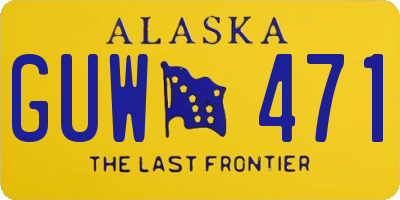 AK license plate GUW471