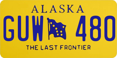 AK license plate GUW480