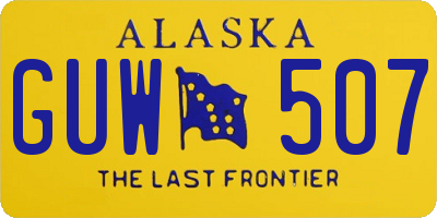 AK license plate GUW507