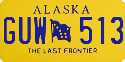 AK license plate GUW513
