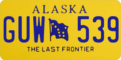 AK license plate GUW539