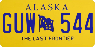 AK license plate GUW544