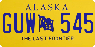 AK license plate GUW545