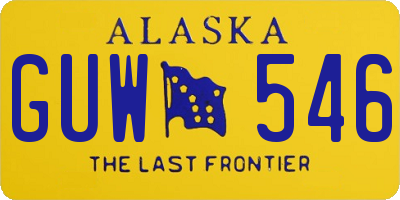 AK license plate GUW546