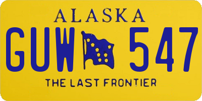 AK license plate GUW547