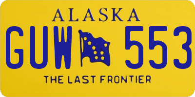 AK license plate GUW553