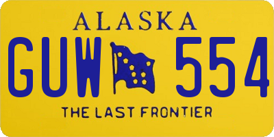 AK license plate GUW554