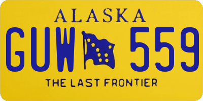 AK license plate GUW559