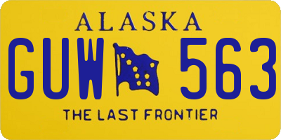 AK license plate GUW563