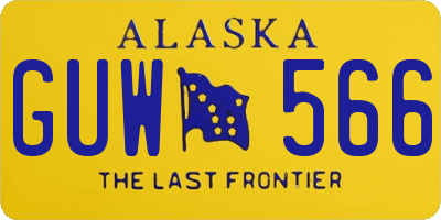 AK license plate GUW566