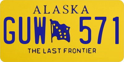 AK license plate GUW571