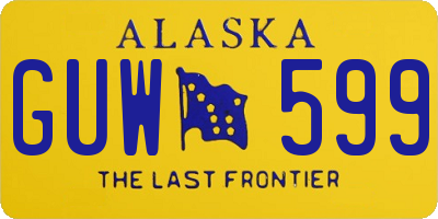 AK license plate GUW599
