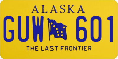 AK license plate GUW601