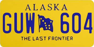 AK license plate GUW604