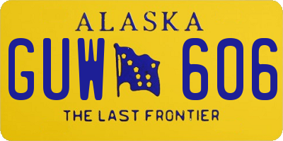 AK license plate GUW606