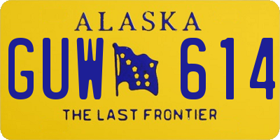 AK license plate GUW614