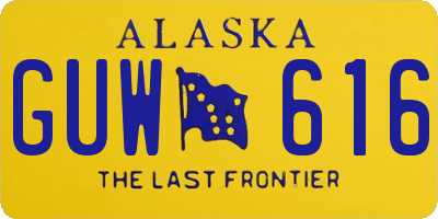 AK license plate GUW616