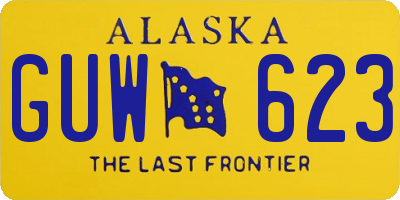AK license plate GUW623