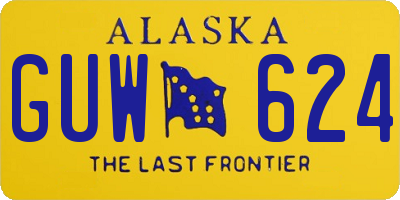 AK license plate GUW624