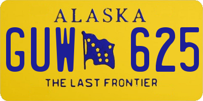 AK license plate GUW625