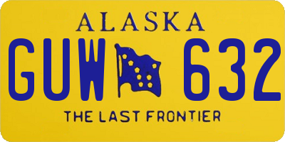 AK license plate GUW632