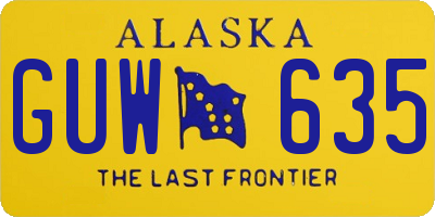 AK license plate GUW635