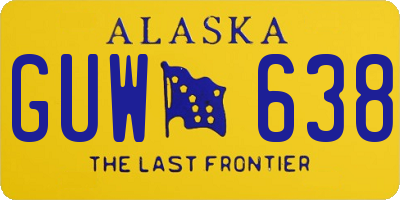 AK license plate GUW638