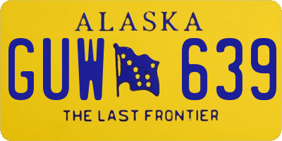 AK license plate GUW639