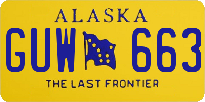 AK license plate GUW663