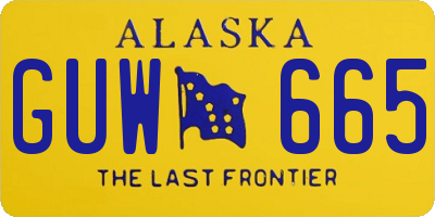 AK license plate GUW665