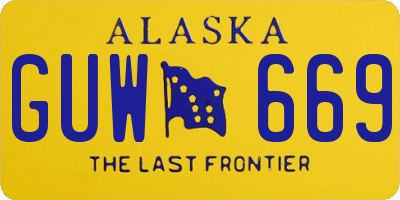 AK license plate GUW669