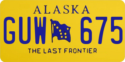 AK license plate GUW675