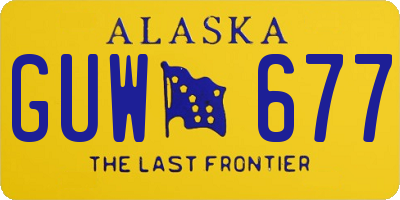AK license plate GUW677