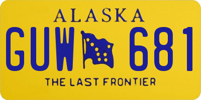 AK license plate GUW681