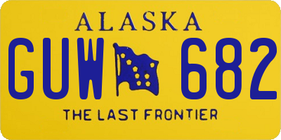 AK license plate GUW682