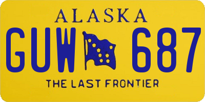 AK license plate GUW687
