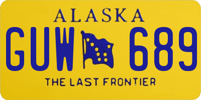 AK license plate GUW689