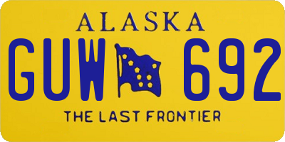 AK license plate GUW692