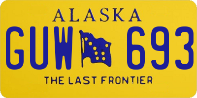 AK license plate GUW693
