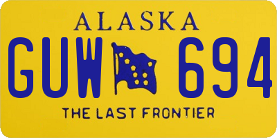 AK license plate GUW694