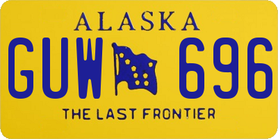 AK license plate GUW696