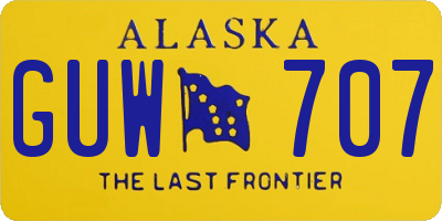 AK license plate GUW707