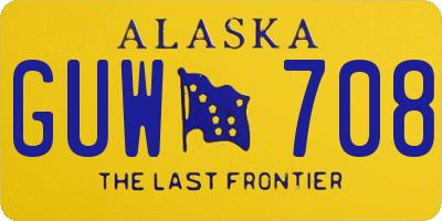 AK license plate GUW708